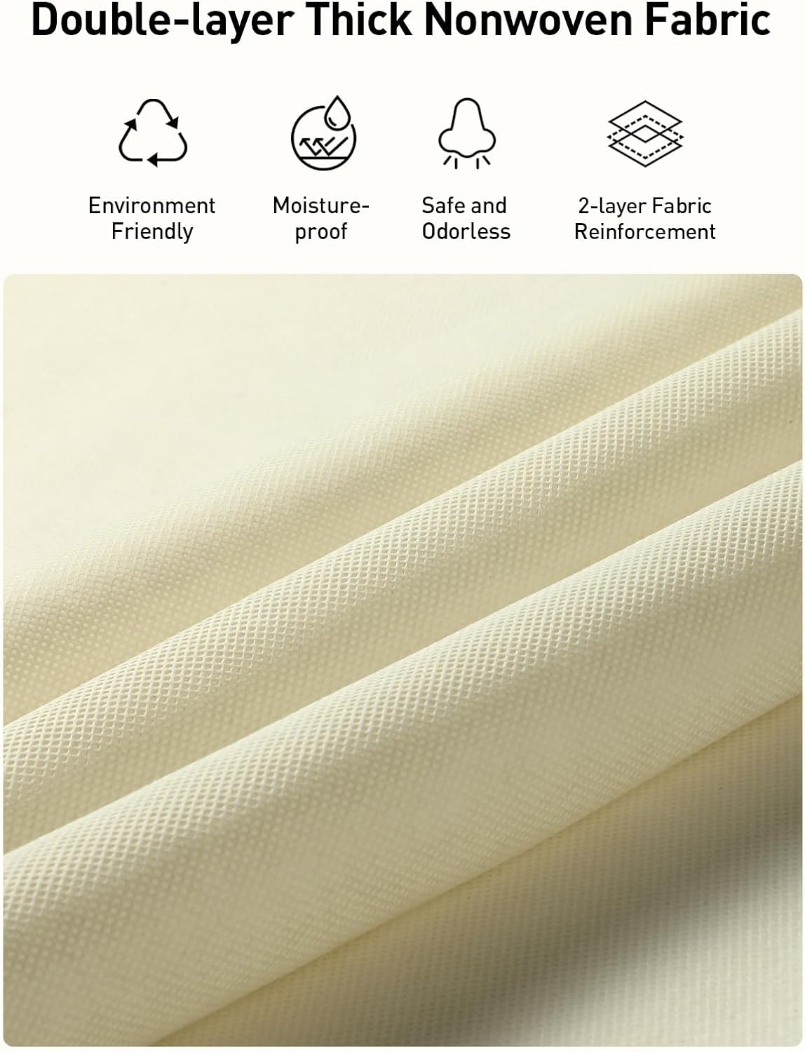 Yecaye 1 Pc 5 Tier Over the Door Organizer with 15 Pockets | 44lb Load Over the Door Storage | No Sagging Closet Organizers and Storage | Versatile Nursery Hanging Organizers for Home Dorm - Beige