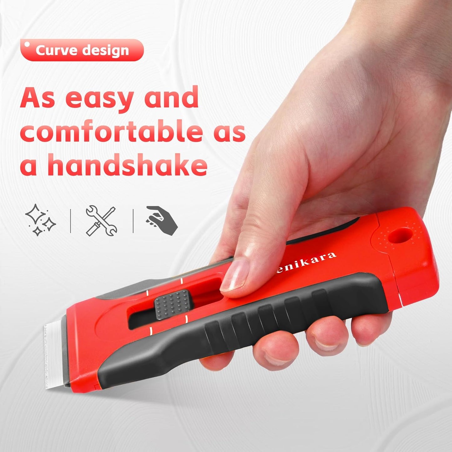 Upgraded Extractable & Magnetic Razor Blade Scraper Tool with 3PCS Plastic Razor Blade Scraper, Razor Scraper with 10 Extra Blades, Cleaning plastic Scraper Tool, sticker, Window, Glass Scraper