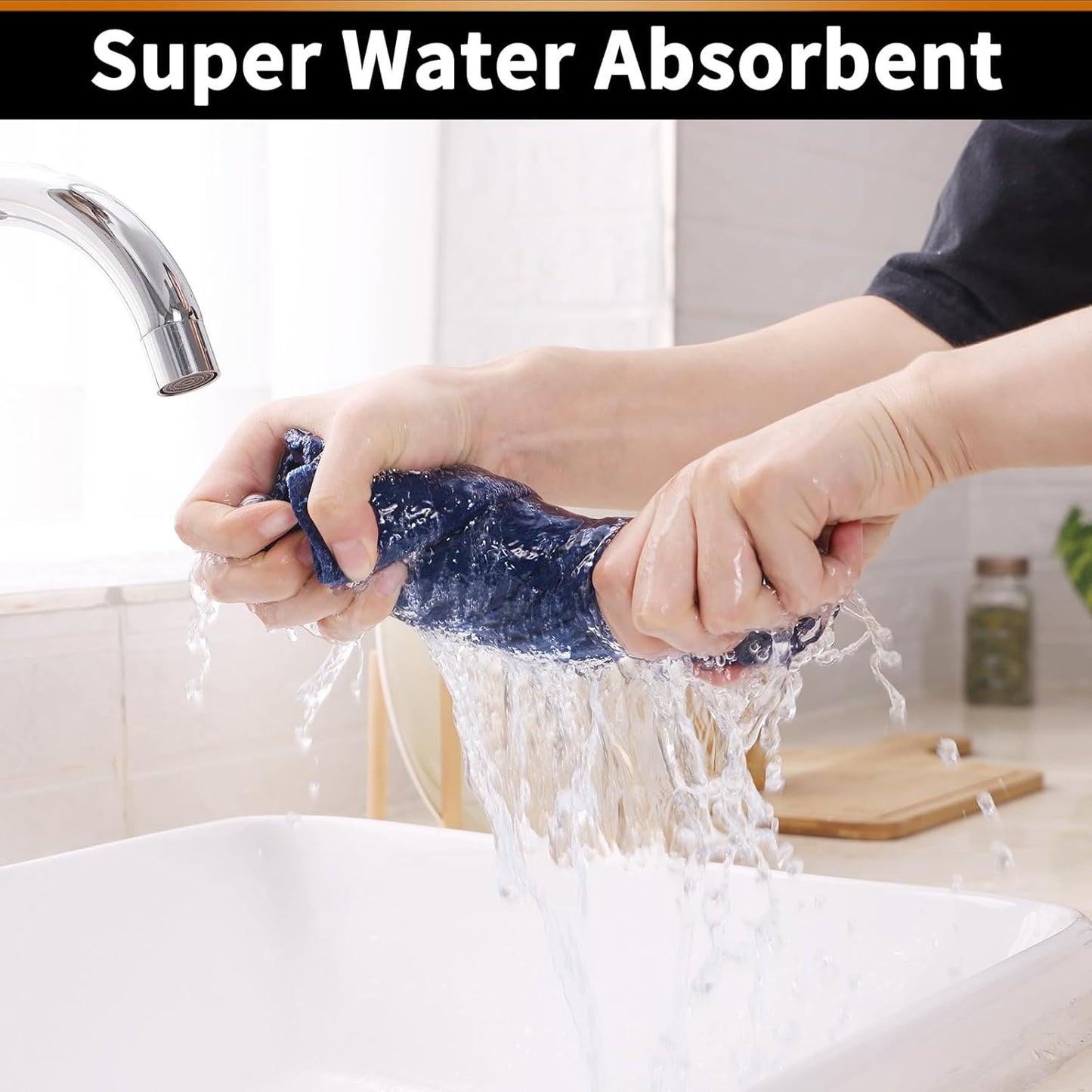 Homaxy 100% Cotton Waffle Weave Dish Cloths - 8 Pack Soft and Absorbent Dish Towels - 12 x 12 Inches Quick Dry Dish Rags - Multiple Colour