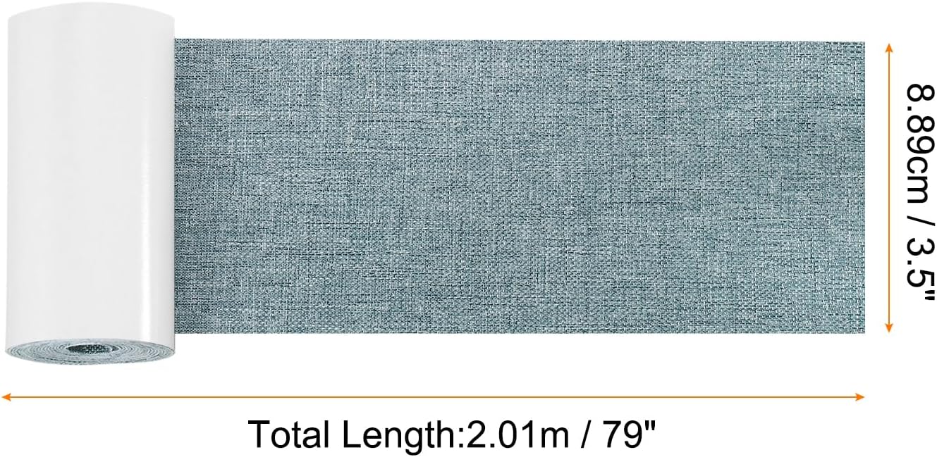 Repair Patches Repair Tape Self-Adhesive DIY Repair Patch Linen Gear Patch for Sofa, Furniture, Chair, Clothing,Tents,3.5x79 Inch,Slight Blue