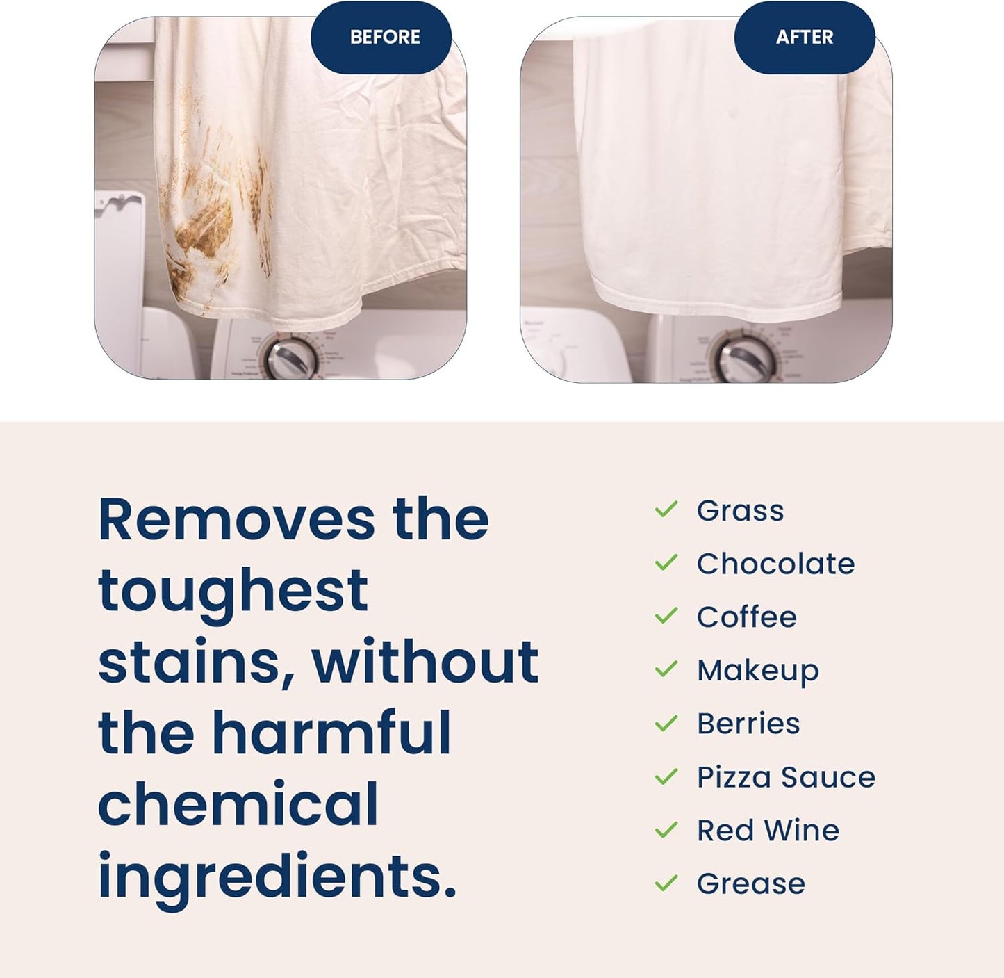 Truly Free Natural Laundry Detergent for Sensitive Skin | Eco Friendly, Plant Based, Baby Clothes Safe | Clean & Easy Powder to Liquid, 1 Pack Detergent + 1 Refillable Jug | Signature Scent, 50 Loads