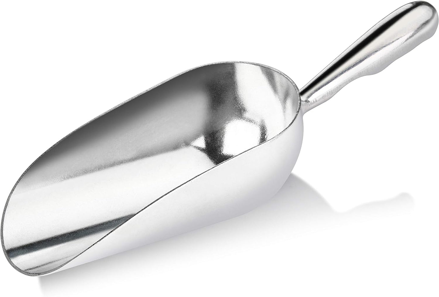 New Star Foodservice 34509 One-Piece Cast Aluminum Round Bottom Bar Ice Flour Utility Scoop, 5-Ounce, Silver (Hand Wash Only)