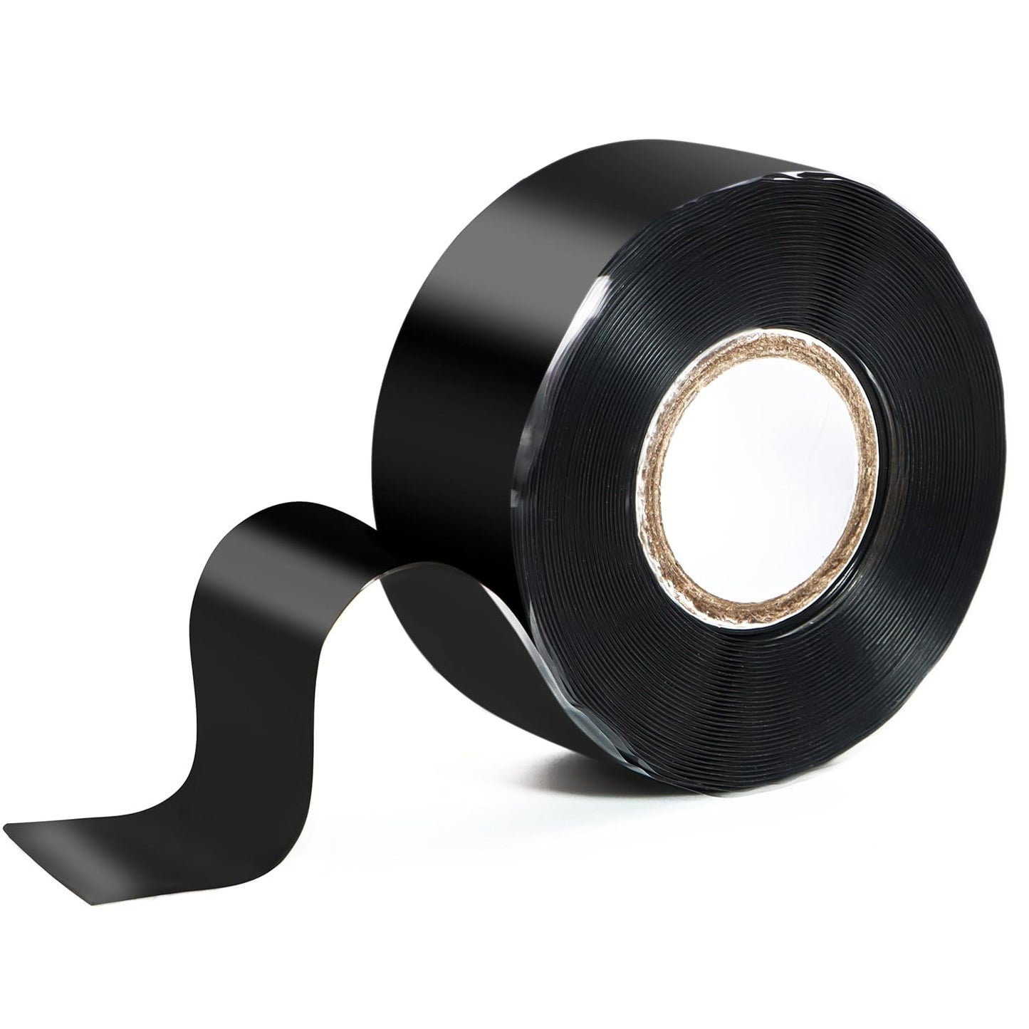 Self Fusing Silicone Tape 1 in x 16.4' Black Waterproof Rubber Leak Proof Sealing Silicone Rubber Self-amalgamating Tape for Emergency Hot and Cold Water Pipe Repairs and Tool Fixation