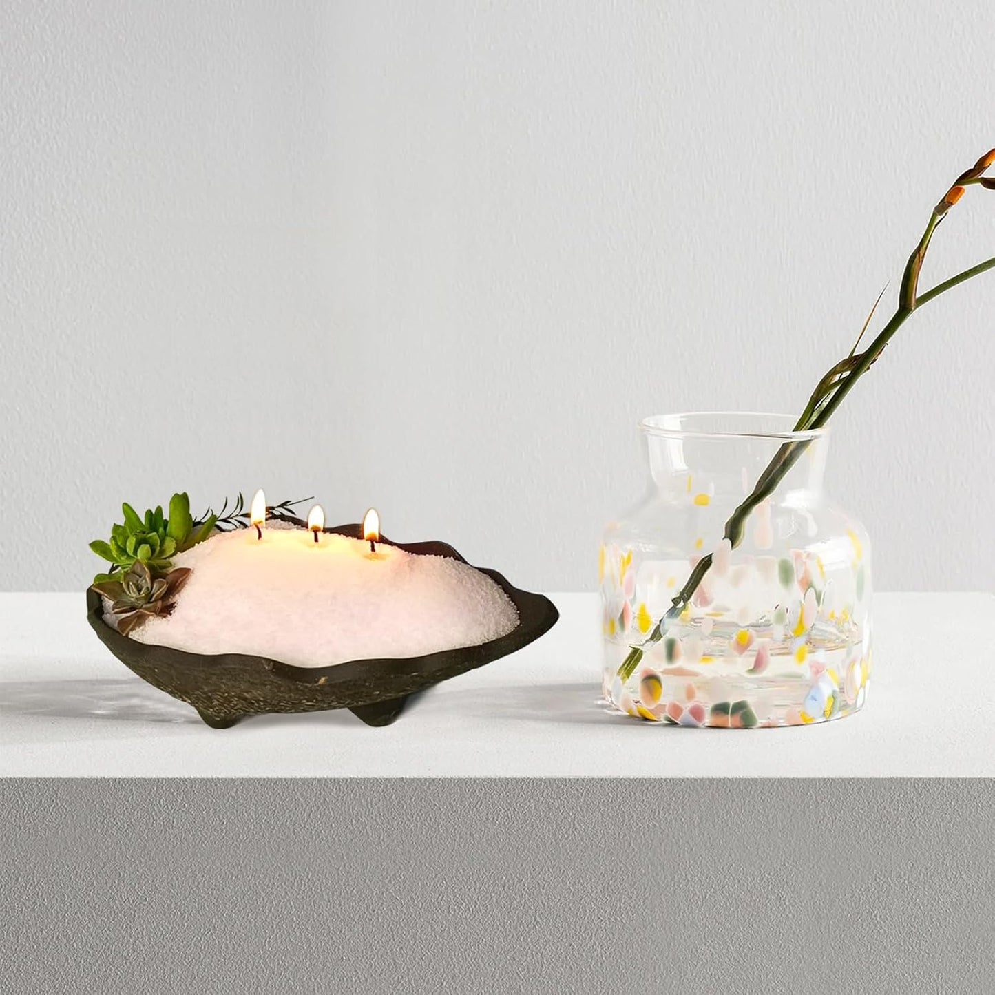 Rose Scented Pink Pearled Candle 18oz Luxury Sand Candle Granulated Wax - 30 Cotton Wicks – Wax for Candle Making Decorative Candles Smooth and Clean Burning Lasts up to 120 Hours