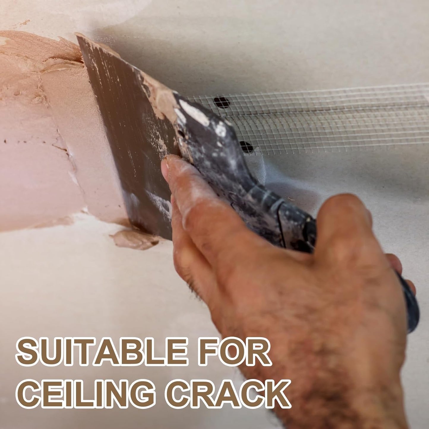 PATIKIL Drywall Repair Mesh Tape, 6 inch x 82 ft Fiberglass Repair Patch Self-Adhesive Dry Wall Joint Tape 12 Mesh Wall Hole Crack and Seam Patch, White