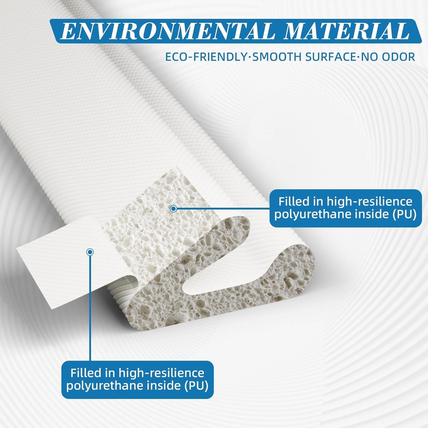 V-Shaped Weather Stripping Door Seal, 33FT Draft Stopper for Doors/Windows, Gaps, Dustproof, Soundproof & Thermal Insulating, Noise-Reducing, Light-Blocking Door Gap Filler