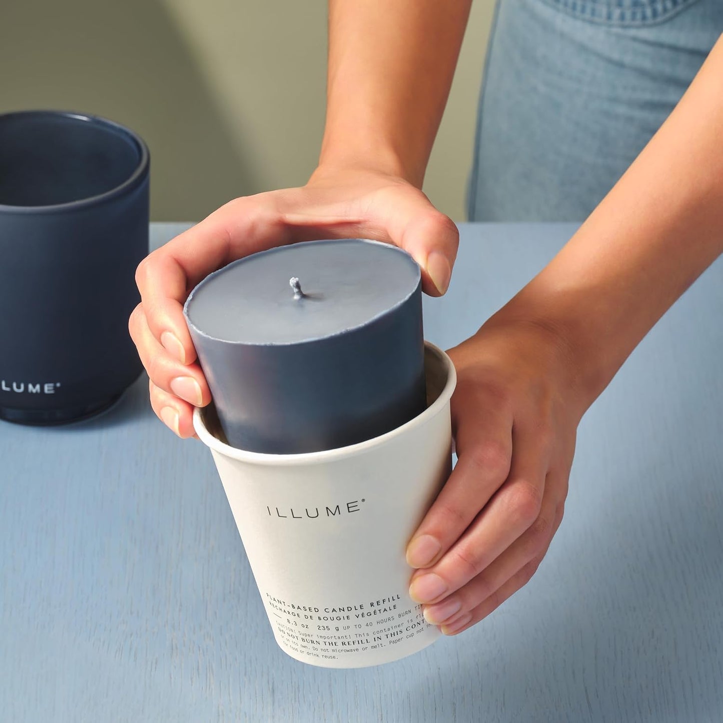 ILLUME Boxed Glass Candle Refill, Winter White