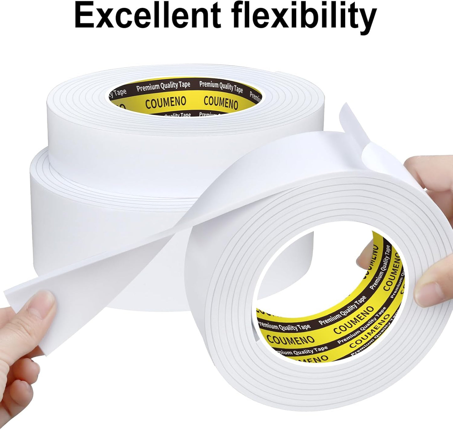 Single-Sided Adhesive White Foam Tape (EVA Material), 1inX9.84FT Single-Sided Sealing Foam pad Sponge Tape for Window Waterproofing, self-Adhesive, Suitable for Sealing Doors and Windows
