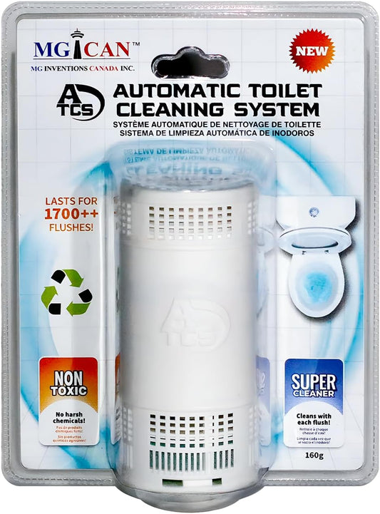 MGICAN Patented Automatic Toilet Cleaning System(ATCS) | Non-Toxic | Bleach Free & Long-Lasting | In Tank Toilet Bowl Cleaner | Cleans & Removes Stains in Every Flush| UL-Certified, 1 Pack