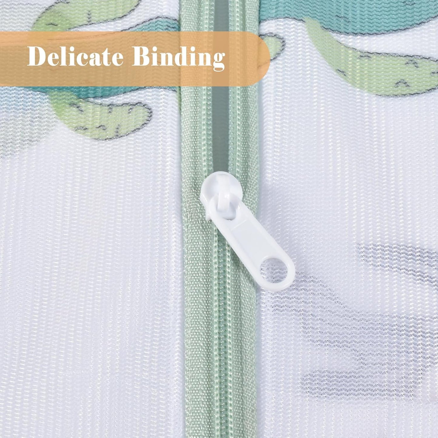 Mesh Laundry Bag, Durable Laundry Bags with Premium Zipper, 5-Piece Washing Machine Wash Bags for Delicates Blouse, Hosiery, Baby Clothes, Travel Organization Bag (Cactus)