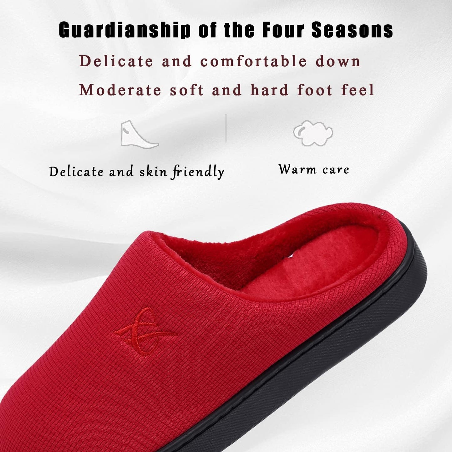 Memory Foam Slippers for Women's and Men's Casual House Shoes