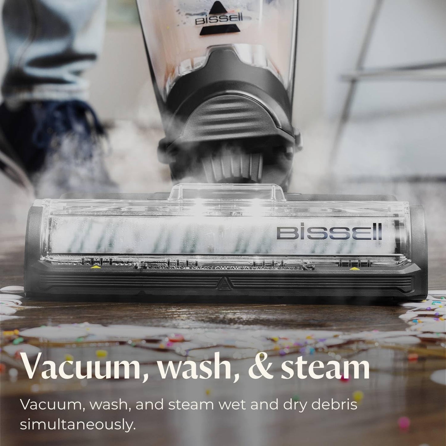 BISSELL® CrossWave® HydroSteam™ Deluxe Wet Dry Vac, Multi-Purpose Vacuum, Wash, and Steam, Formula Included, Green, 3515G