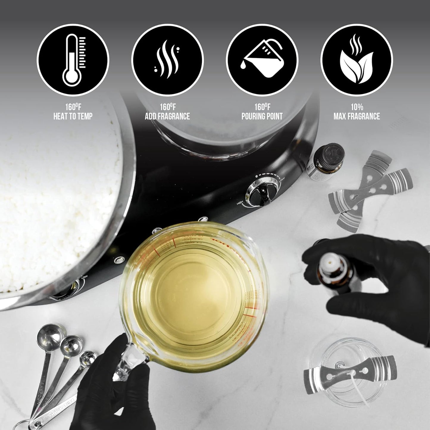 American Soy Organics Freedom Coconut Soy Wax Beads for Candle Making - Natural Candle Making Supplies - Paraffin-Free,Beeswax-Free Coconut Candle Wax for Container Candles,Tealights,Wax Melts 10 lbs