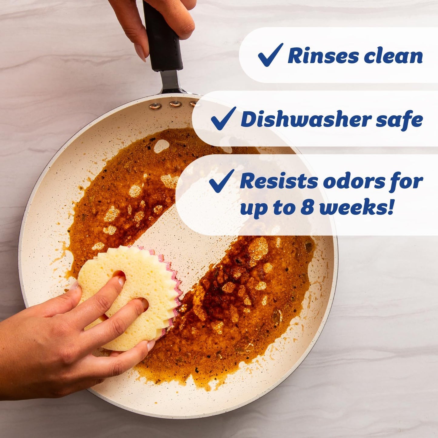 Scrub Daddy 6 Scrub Mommy Kitchen Sponges & 1 Daddy Caddy Sponge Holder - Scratch-Free for Dishes & Multipurpose Cleaning - BPA Free & Made with Polymer Foam - Stain & Odor Resistant