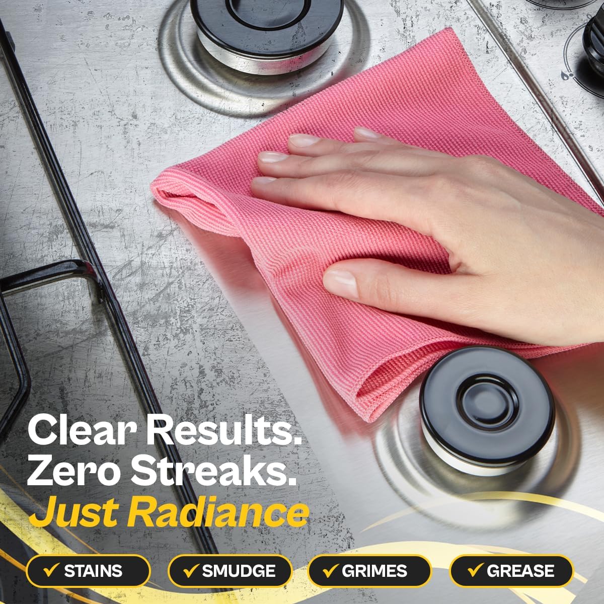 FLITZ Stainless Steel & Chrome Clean - 8oz Bottle, USA-Made Stainless Steel Cleaner Spray for Appliances - Grill, Fridge, Sink Stain Remover - Also Works on Aluminum Surfaces (1 Pack)