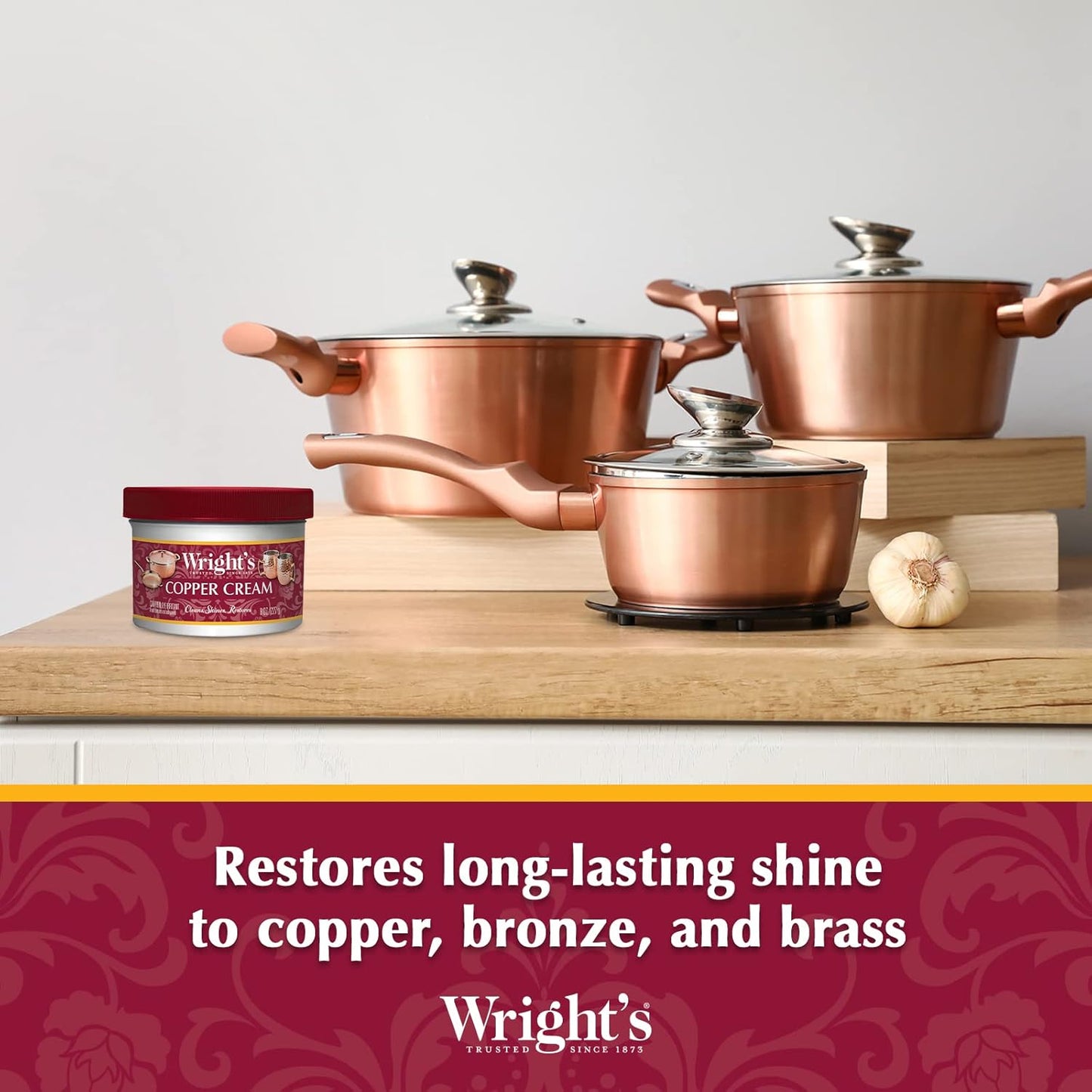 Wright's Silver and Copper Cleaner and Polish - 8 Ounce Each - Premium Metal Polish Silver Copper Brass Chrome and More