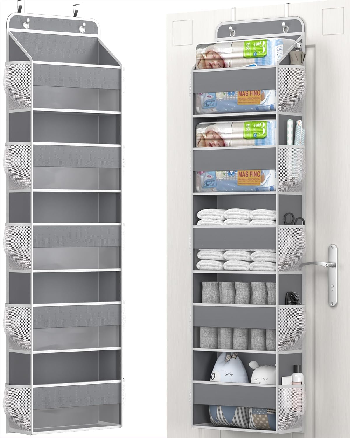 Over The Door Storage Organizer, RV Bathroom Organizer, Over The Door Organizer Camper Storage and Organization, 5 Shelf Hanging Over Door Organizer for Camper, Bathroom, Bedroom, Closet