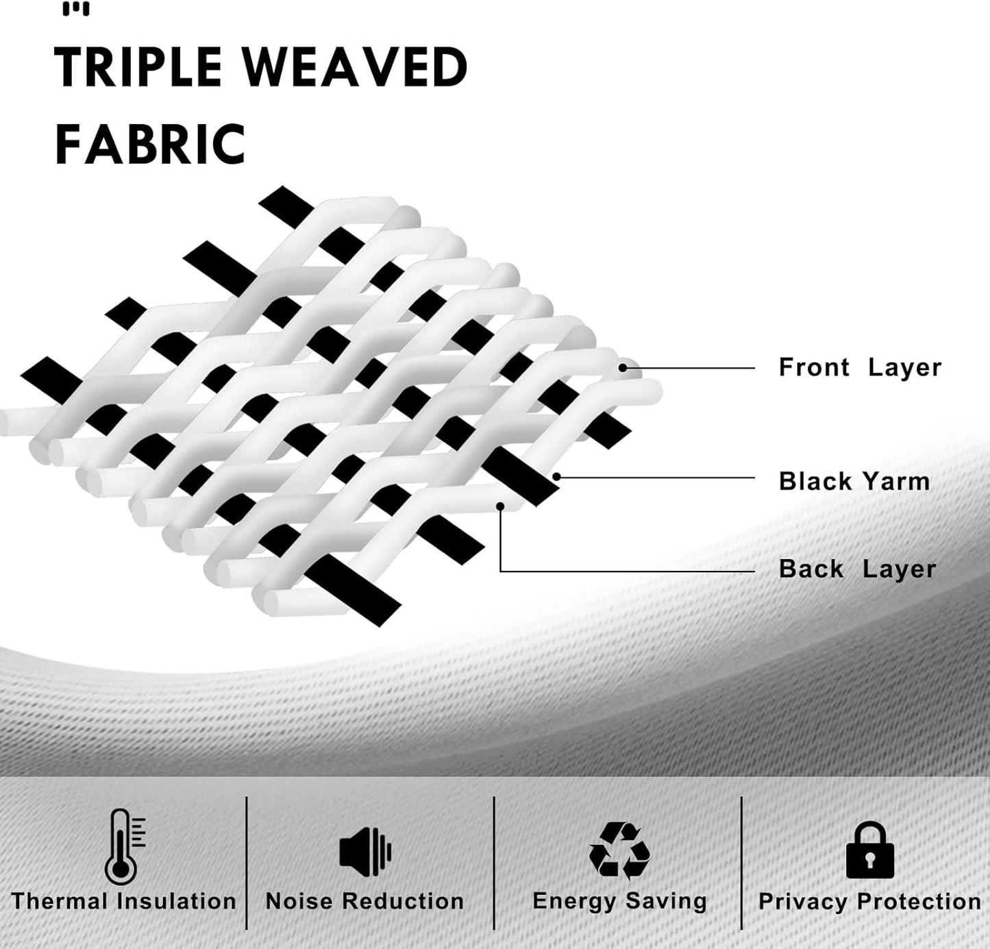 DWCN Bedroom Curtains Blackout Drapery Panels 54 Inch Length 2 Panels Set, Three Pass Microfiber Thermal Insulated Energy Saving Rod Pocket Window Treatment Drapes (W42 x L54 Inch, Dark Grey)