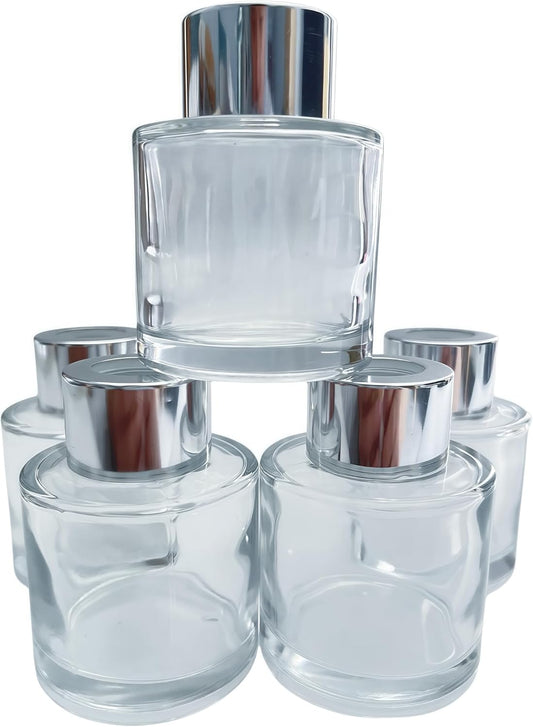 5 Pcs Reed Diffuser Bottle，50ml（1.7oz） Suitable for Household use，Reed Diffuser Base for Permanent Diffusion of Essential Oil or Spray,Cute Small Bottle Suitable for Small Spaces