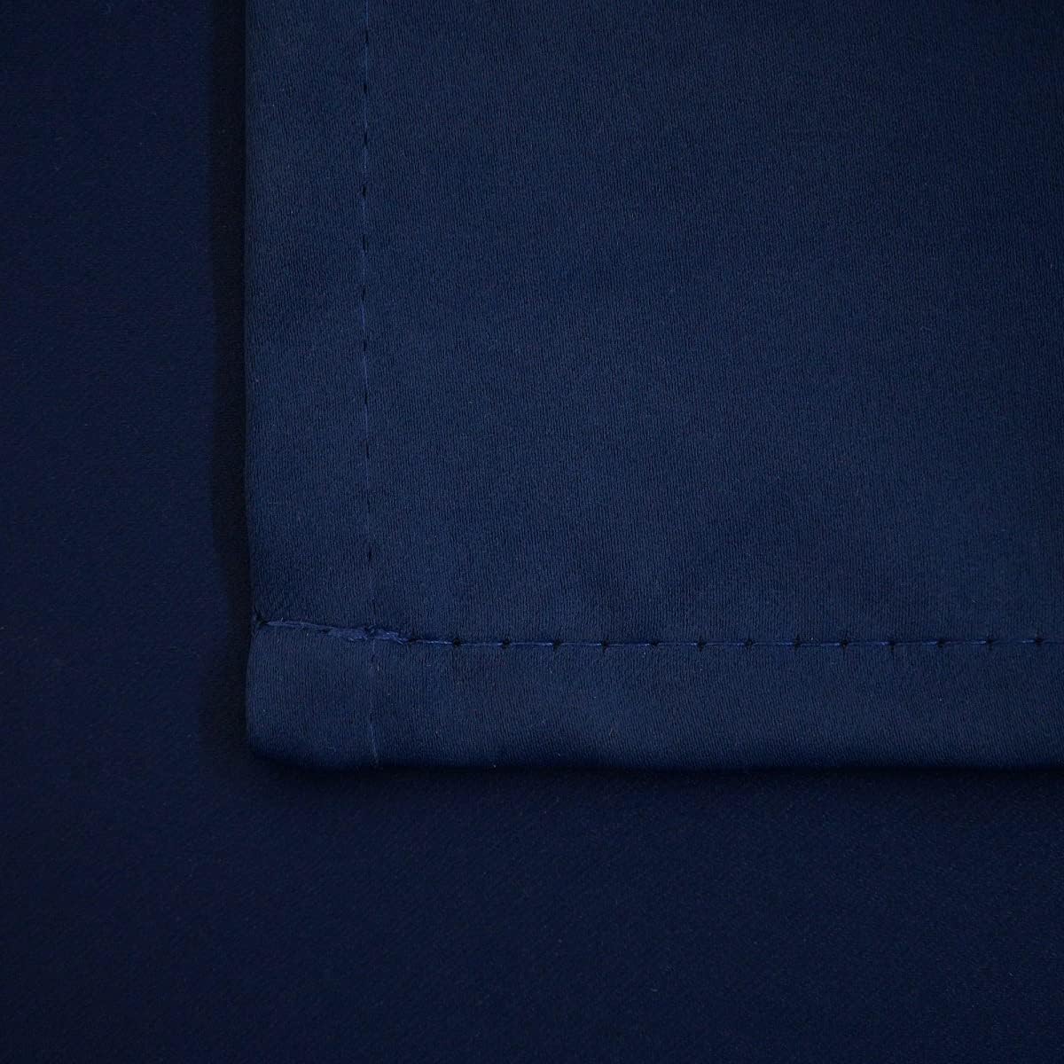 Pickluc Rod Pocket Tier Curtain - Half Blackout Curtain for Kitchen, Bathroom, Cabinet, Basement, 42 Inches Wide and 24 Inches Long, Navy, 2 Panels