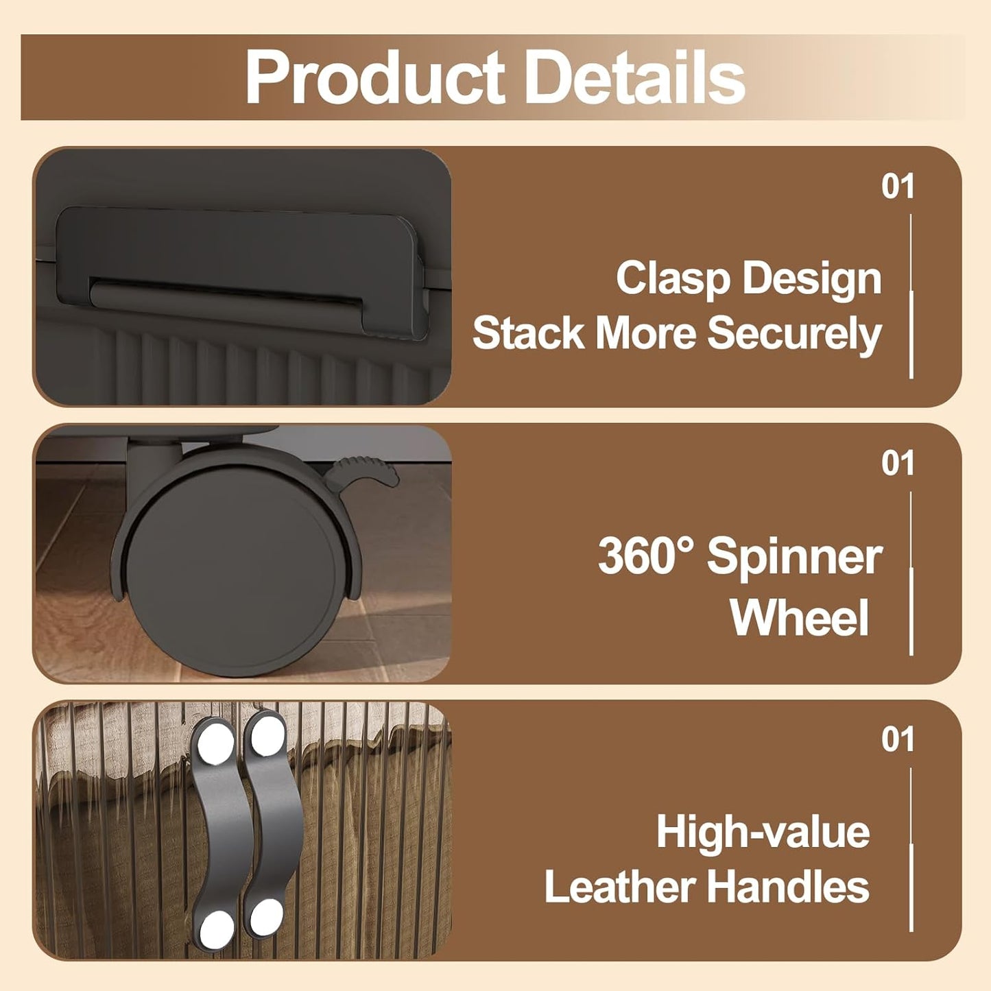 SAILUN 83Gal/335Qt Stackable Storage Bins Folding Collapsible Storage Bins with Lid, Closet Organizers and Storage, Black 26" W x 17" D x 43.7" H