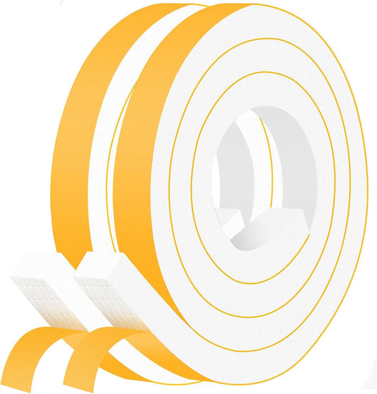 Strong Adhesive White AC Foam Insulation, High Density Foam Insulation Tape for Automotive, Furniture Protective, Gasket Seal, Self Adhesive Foam Tape(1 in x 3/4 in x 13Ft)