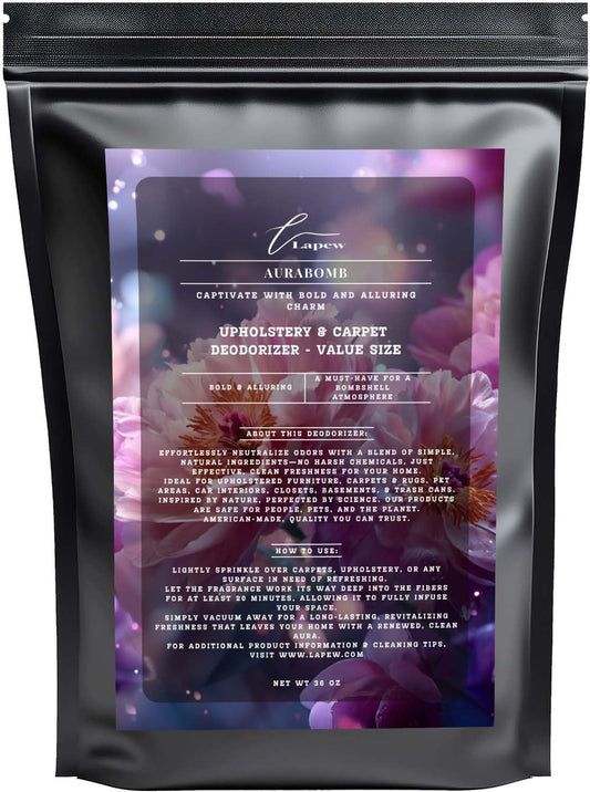 Aurabomb Carpet Freshener Powder Refill 36 oz | Powerful Odor Eliminator for Home | Upholstery Deodorizer | Carpet Deodorizer | Pet Urine | Cat Litter Box | Bombshell Fragrance