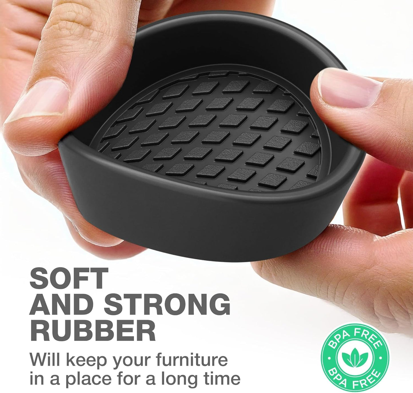 Furniture Cups X-PROTECTOR – 2" Caster Cups 8 PCS – Round Furniture Coasters – Ideal Bed Stoppers – Non Skid Furniture Pads with a Perfect Design – Rubber Furniture Pads - Protect Any Flooring!