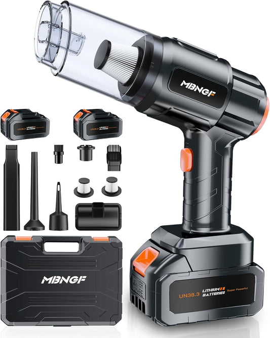 Car Vacuum Portable Cordless,35000PA High Power Suction & Blower, Wireless Handheld Vacuum Cleaner for Car, Home, Office, Pet（Warm Radiance Black）