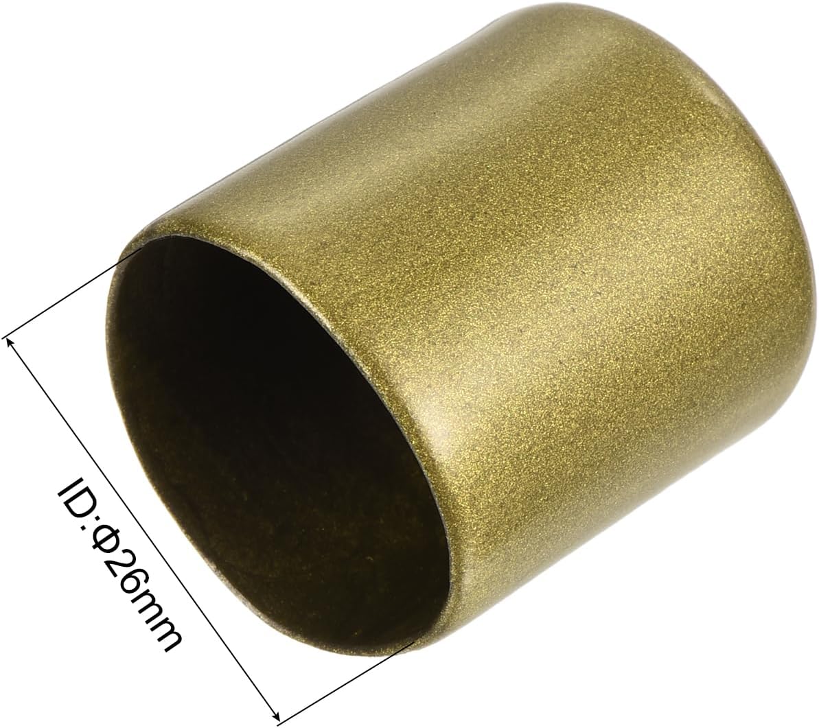uxcell 20pcs Rubber End Caps 26mm(1 Inch) ID Vinyl Round Tube Bolt Cap Cover Thread Protectors Gold
