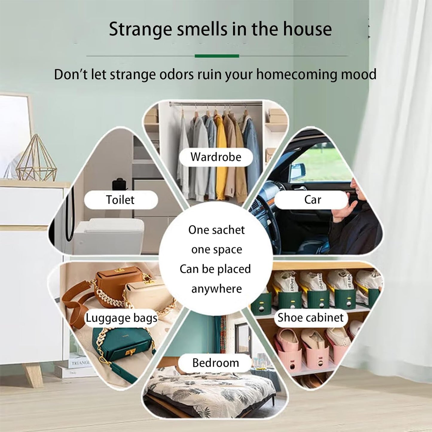 10pcs scented sachets, sachets for drawers and closets - Highly popular product famous perfume Ch closet deodorizer, closet smell freshener for clothes, Potpourri Bags Long Lasting Home Fragrance