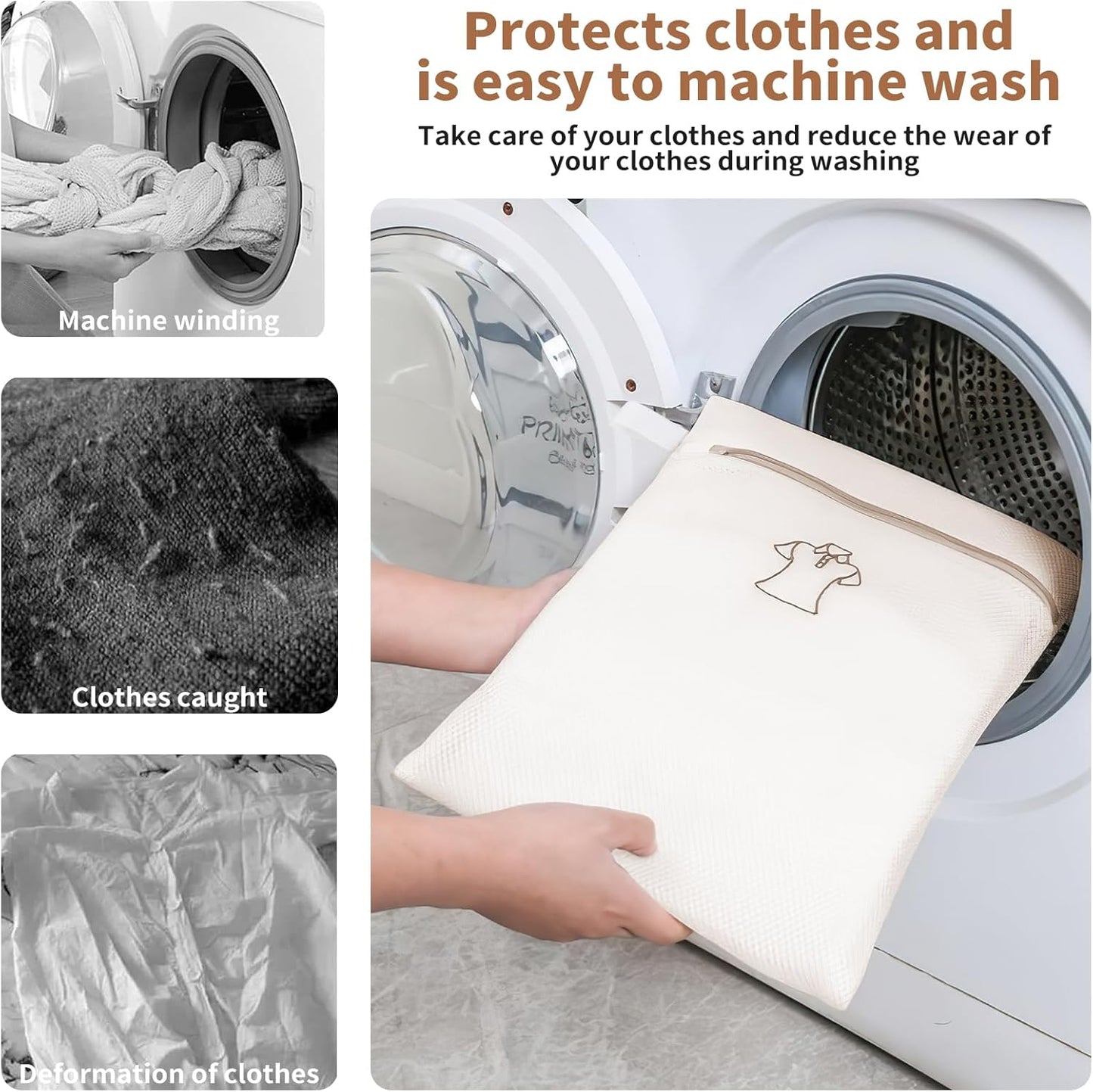 3 Pack Sock Laundry Bags by MDSXO- Small Durable Lingerie Delicates Bag for Washing Machine for Socks, Masks, Underwear [3 Pack]