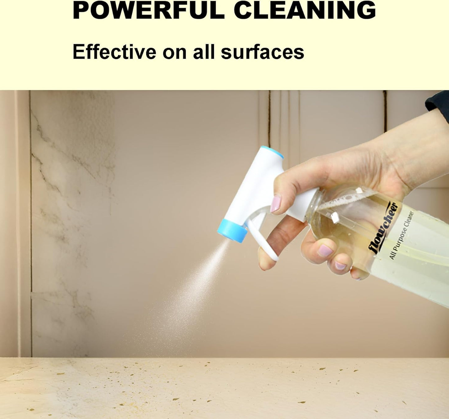 Multi-Purpose Cleaner Starter Kit-Lavender and Lemon Scent all purpose cleaner concentrate,cleaning tablets (6 Refill tablets) with Reusable Bottle Multi-Surface Household Cleaner, 6x17fl oz