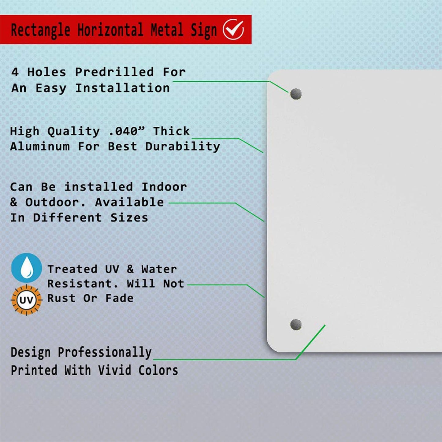 Custom Signs Outdoor and Indoor,Aluminum Weatherproof Metal Sign Multiple Sizes Custom Personalized Text And picture Here,custom door sign/garden sign/hazard sign(18 * 14inch,Blue)