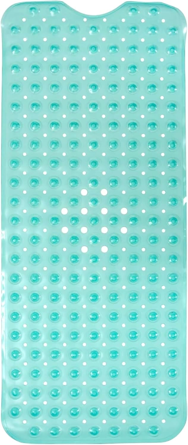 ENKOSI Bath Mat - Large Non Slip Bathtub & Shower Mat - Extra Long 40 x 16 Inch Bathroom Mats for Tub Nonslip Anti Slip Bathmats (40x16 Turquoise 1-Pack)