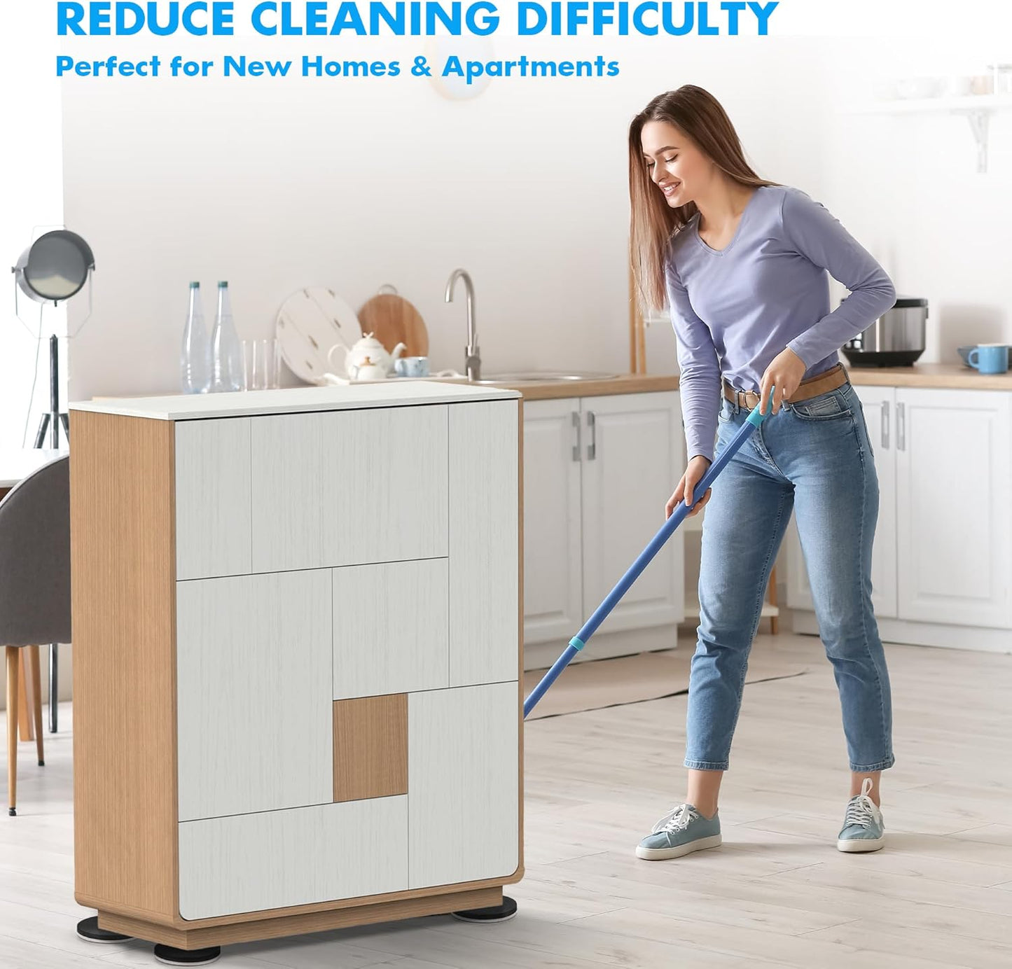 Furniture Lifter Tool, Appliance Lifter, Save 80% Effort, Lift Up to 400 Pounds Heavy Items, Furniture Lifter Jack for Heavy Furniture Appliance, Safely and Easily Lifting Furniture and Appliances