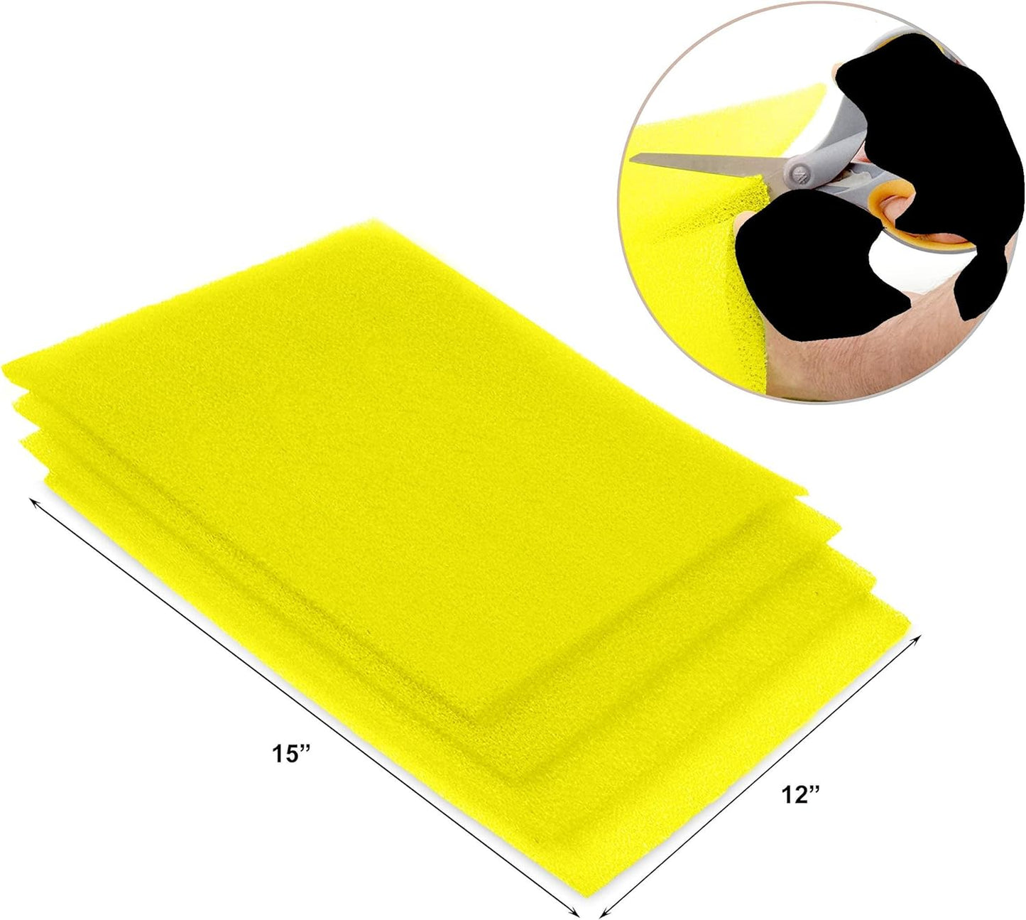 Dualplex® Fruit & Veggie Life Extender Liner for Fridge Refrigerator Drawers, 12x15 Inches (4 Pack) – Extends The Life of Your Produce & Prevents Spoilage (Yellow)