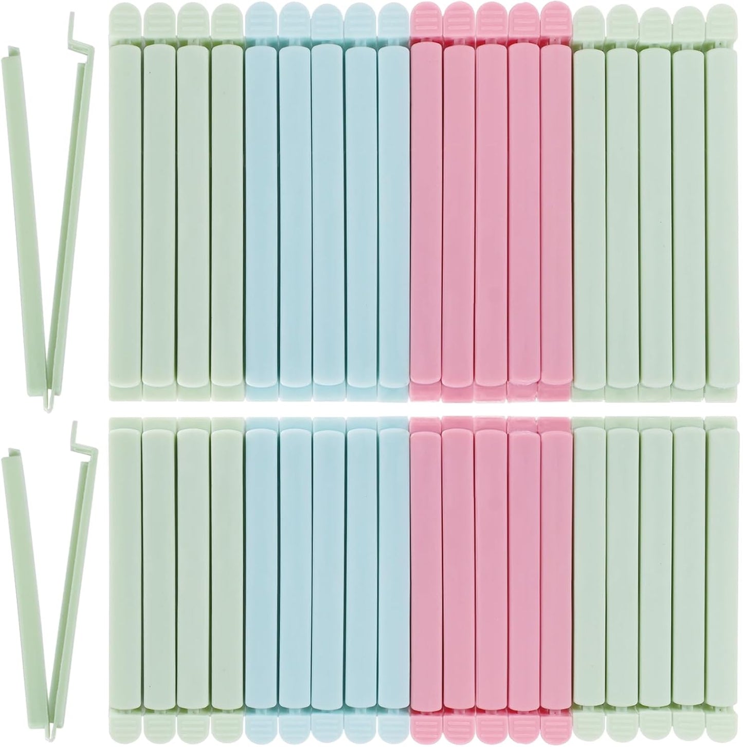 40 PCS Sealing Clip Bag Plastic Bag Chip Clips Large Size Food Bag Clips for Food Storage Kitchen and Home (5.9in x20, 4.72in x20)