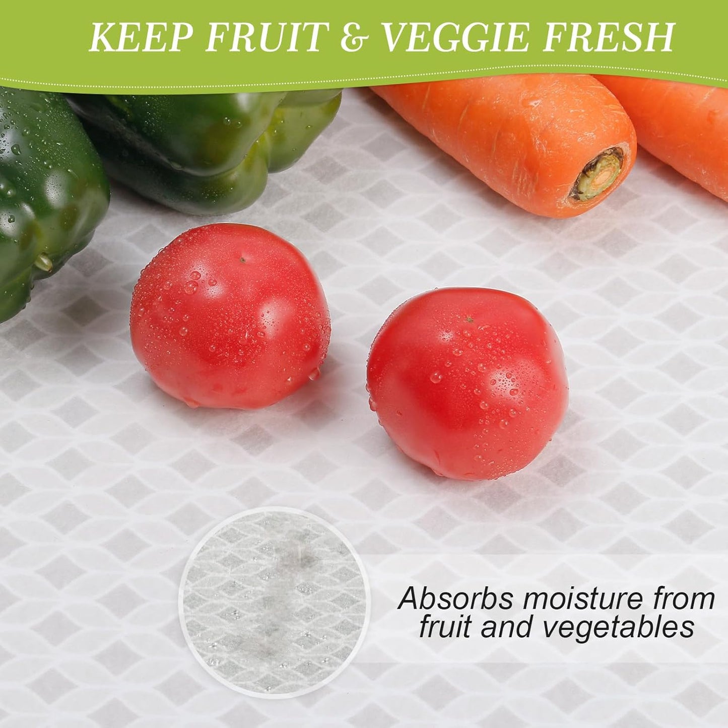 Cooyes Refrigerator Liners 17.7" x 24", Absorbent Strong Grip Fridge Liners Washable, Fridge Shelf Liner for Kitchen Cabinets, Non-Adhesive Refrigerator bin Liners and Mats