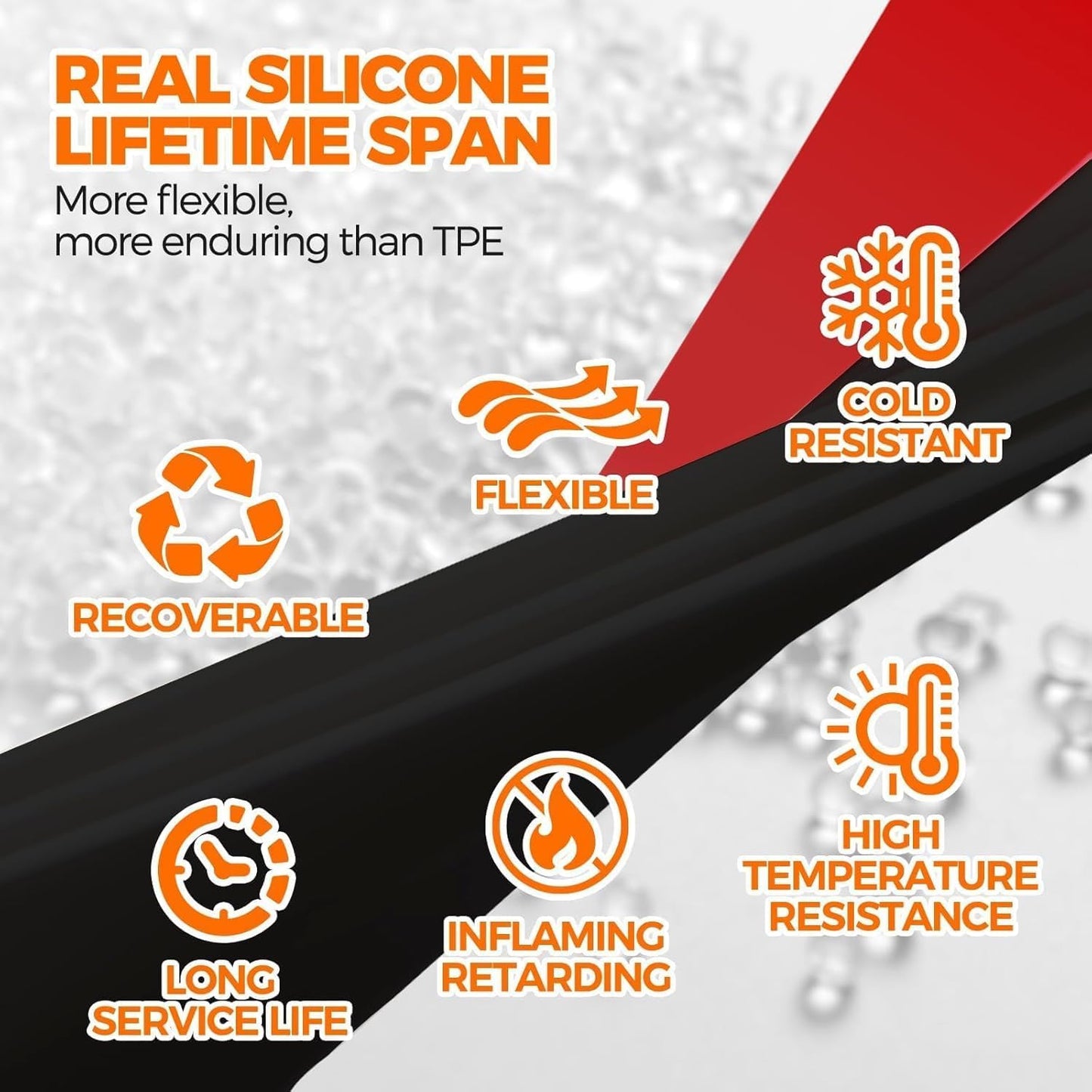 Holikme Weather Stripping Door Seal Door Draft Stopper - 40 inch, Black