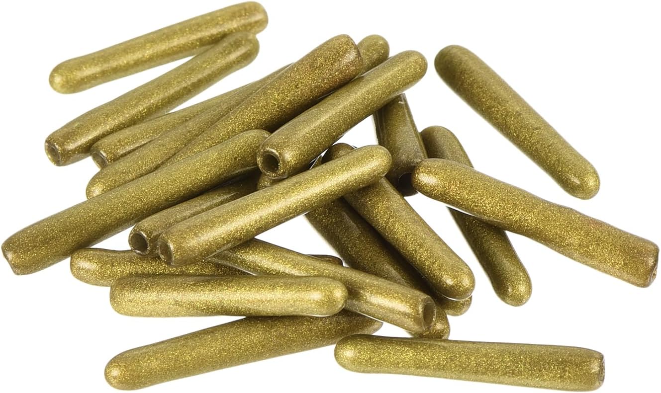 uxcell 20pcs Rubber End Caps 1/16"(1.5mm) ID Vinyl Round Tube Bolt Cap Cover Thread Protectors Gold