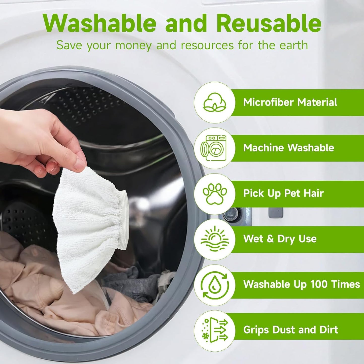 4Pack Microfiber Cloths for Handheld Steam Cleaner Compatible with Bissell Steam Shot, Comforday, PurSteam, Wagner Spraytech, Universal Washable Steam Cleaner Accessories (4)