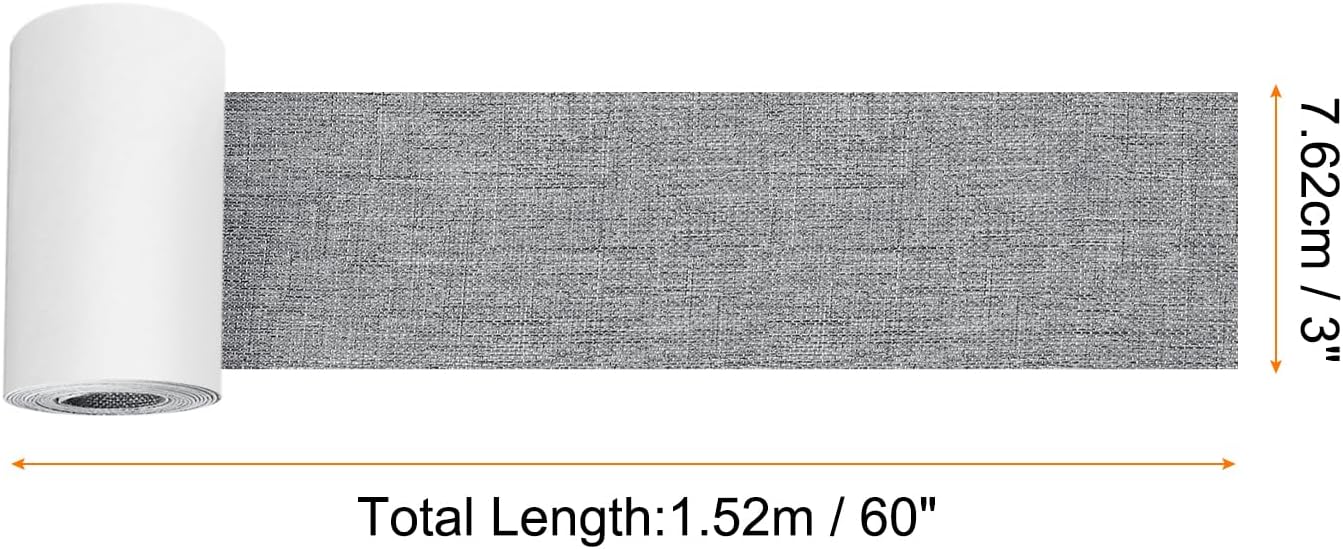 Repair Patches Repair Tape Self-Adhesive DIY Repair Patch Linen Gear Patch for Sofa, Furniture, Chair, Clothing,Tents,3x60 Inch,Deep Grey
