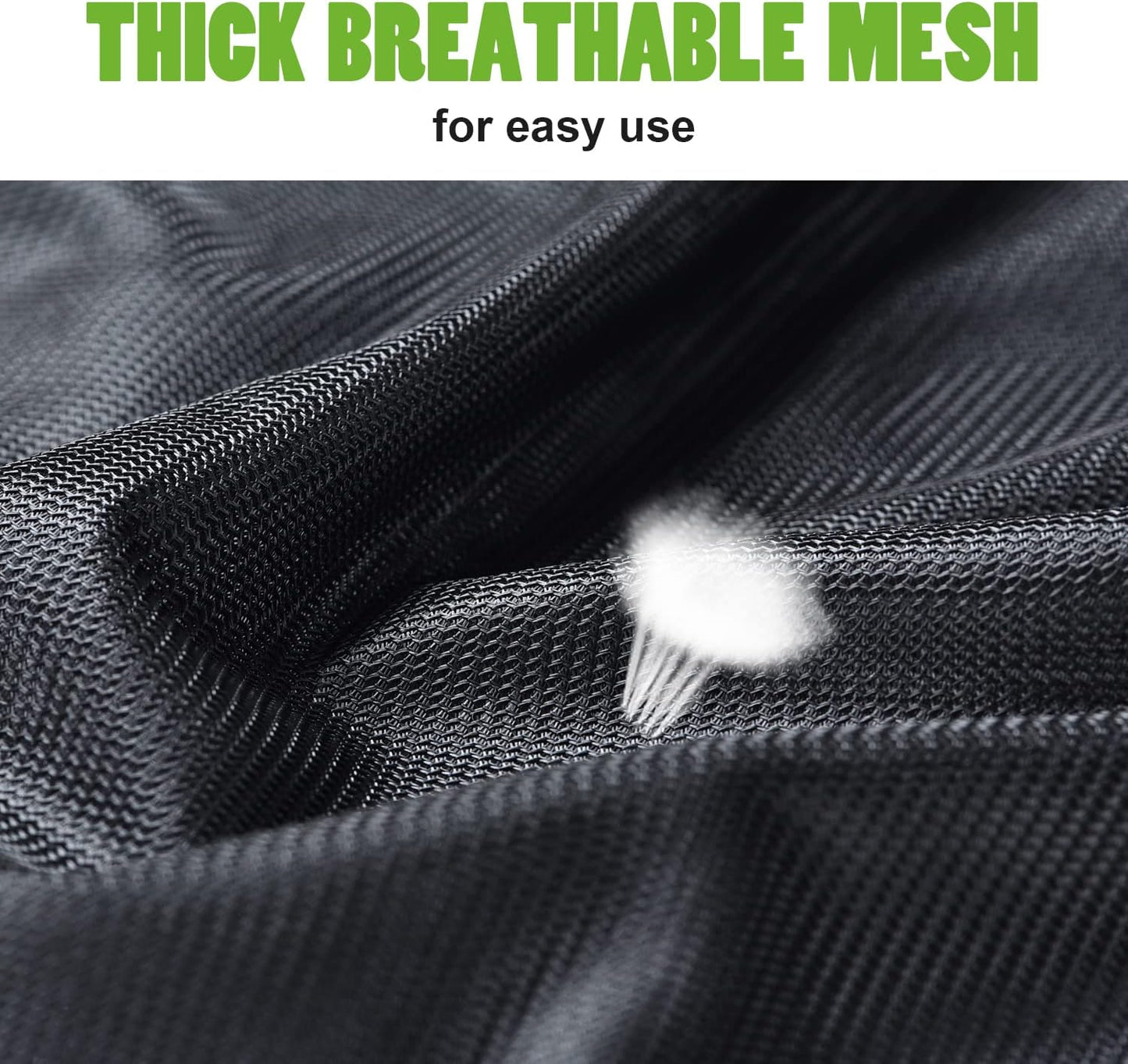 OTraki 20x24 inch Mesh Laundry Bags 2 Pack Fine Mesh Heavy Duty Drawstring Bag Washable Medium Toy Sack Washing Bag for Home Dorm Hotel Camp Beach Travel Storage Black