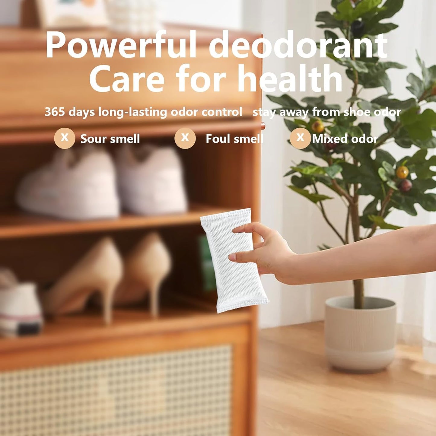 16 Pack Shoe Deodorizer Bags,Activated Charcoal Odor Absorber,Closet Deodorizer Odor Eliminator For Strong Odor,Shoe Smell Remover