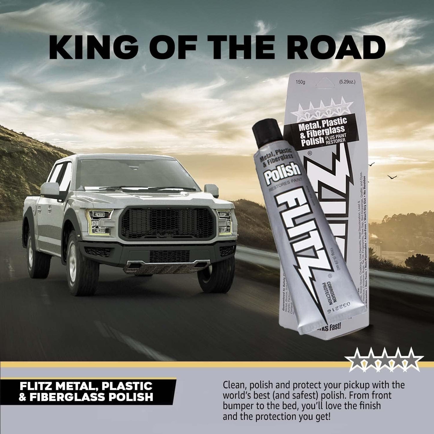 Flitz Multi-Purpose Metal Polish Paste - 5.29oz Tube of USA-Made Chrome Polish - Works on Stainless Steel, Aluminum, Plastic, Jewelry and Cars - Non-Abrasive Cleaner & Rust Remover (10 Pack)