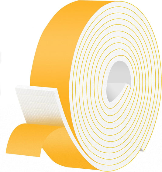 Strong Adhesive Foam Insulation Tape Self Adhesive, Closed Cell Weather Stripping for Doors and Windows, Cooling,Air Conditioning Seal Strip, Self Adhesive Foam Tape(2 in x 1/4 in x 13Ft)
