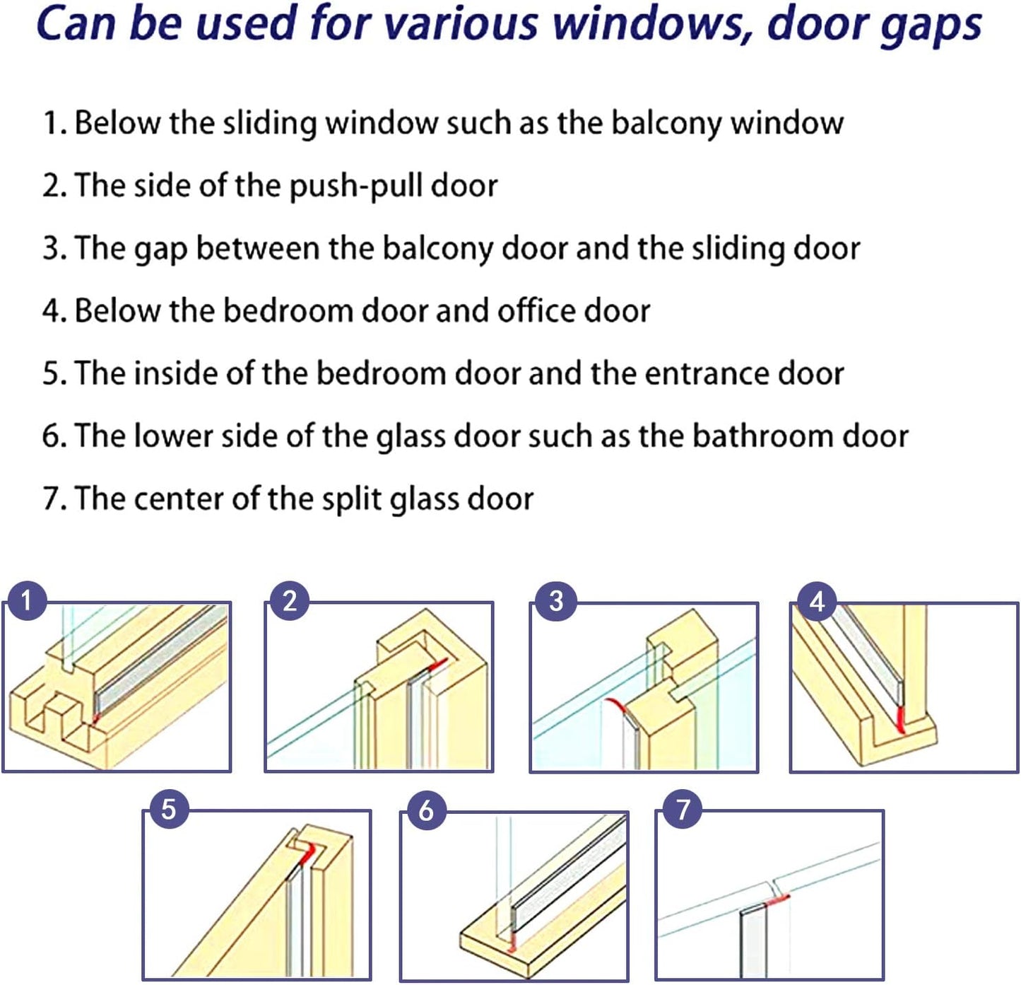 TAROSE Weather Stripping, Silicone Door Seal Strip Door, Window, Transparent 16 Feet Long (Width 45mm)
