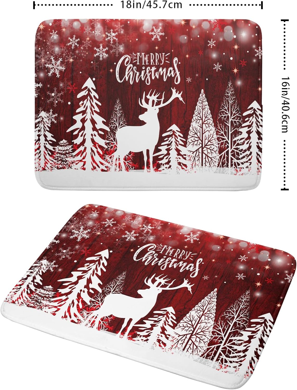 Christmas Dish Drying Mats for Kitchen Counter 16x18 Inch Merry Christmas Happy New Year Snowflake Microfiber Drying Mat Kitchen Accessories Fast Dry Dishes Pad Dish Rack Drainer Mat for Coffee Bar