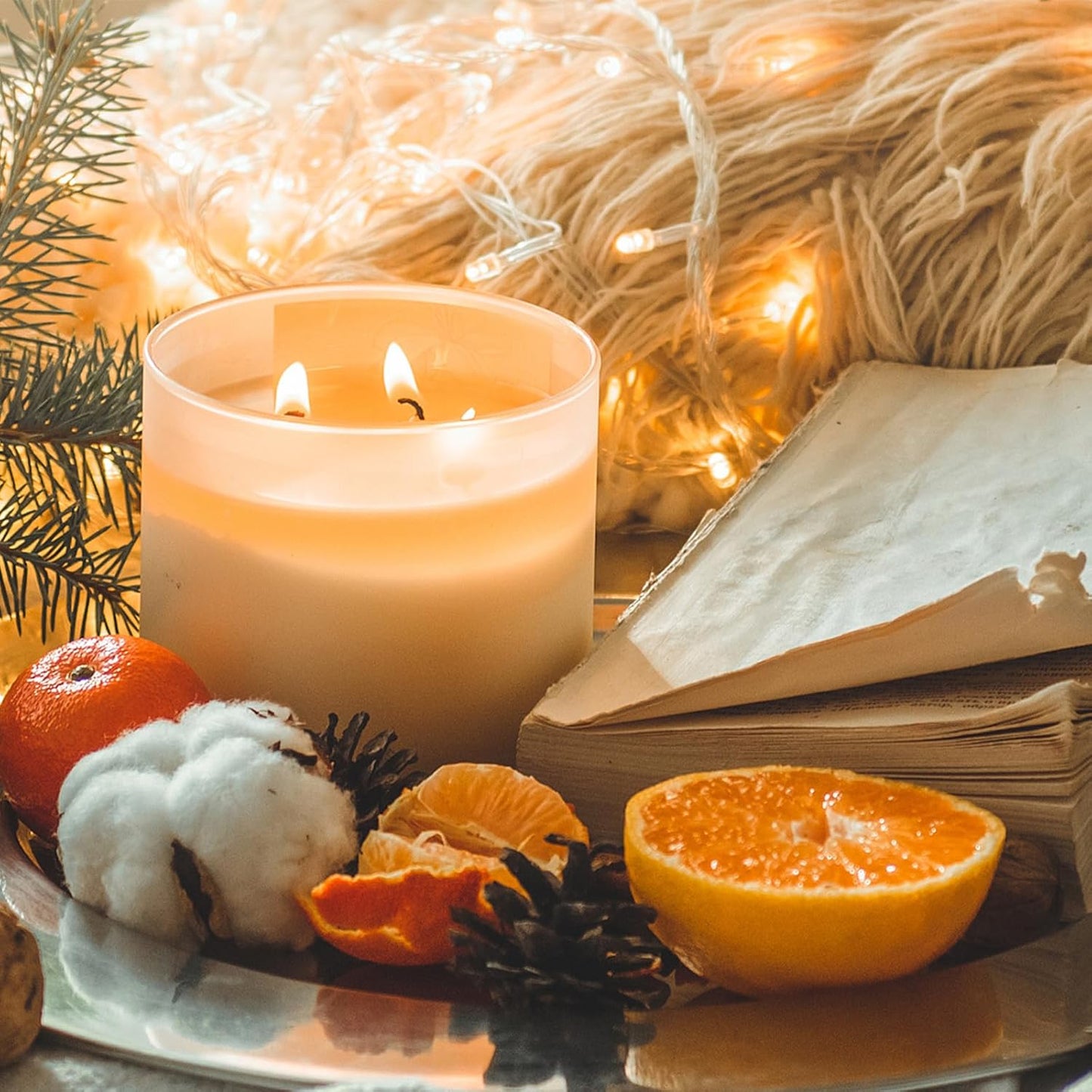 12 OZ Thick Candle Jars for Making Candles 12 Pcs, Empty Jars with Wood Lids for Spice Jars, Sample Container, Frosted White